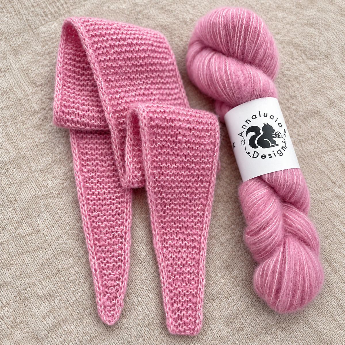 Brushed Cashmere Silk Hot Pink