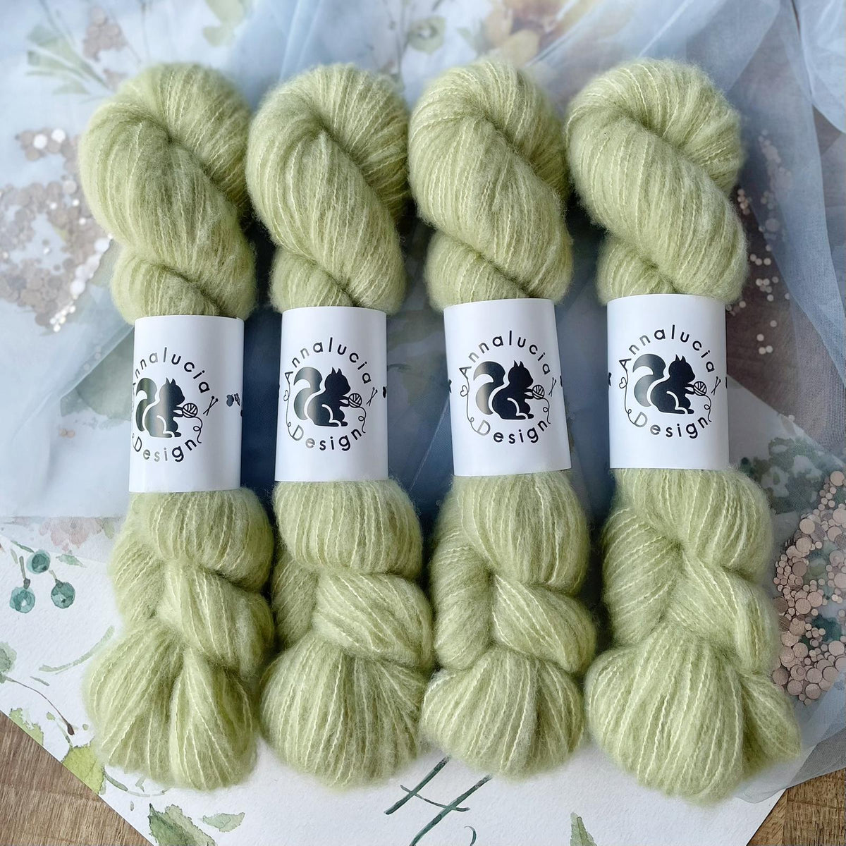 Brushed Cashmere Silk Tea Green