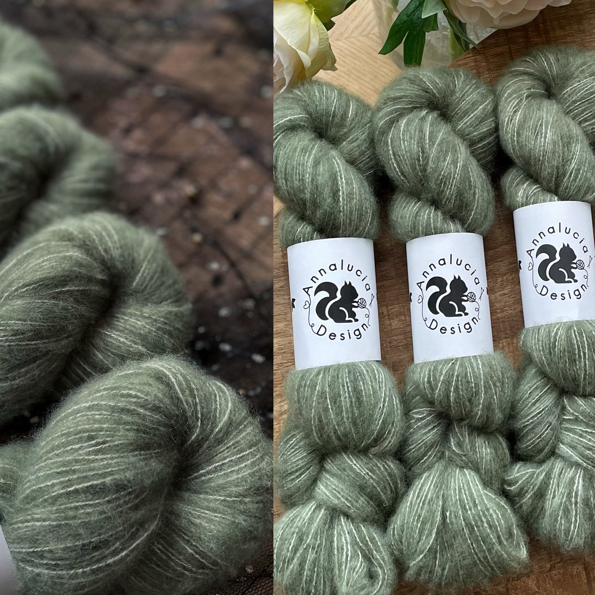 Brushed Cashmere Silk Moss Green