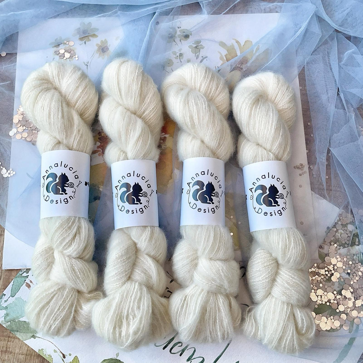Brushed Cashmere Silk Pearly White